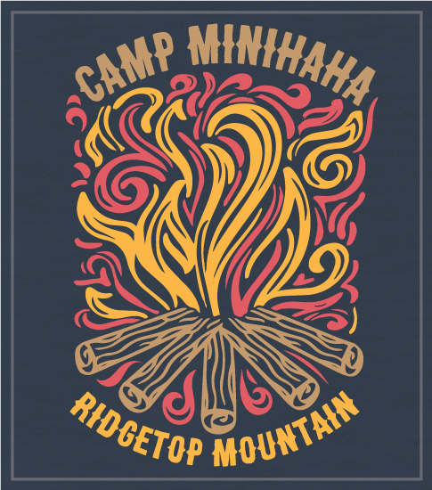 Summer Camp T-shirts with Campfire
