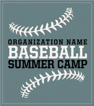 Baseball Camp T-shirt with Stitches