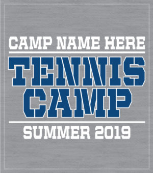 Gray Tennis Summer Camp T-shirt